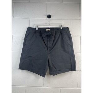 Orvis Men's  Chino Shorts  Flat Front Cotton  Relaxed Fit Navy Shorts XL